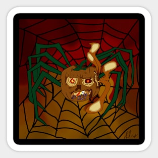 Spider pumpkin Sticker